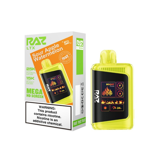 RazLtx 5pk 5% 25k Sour Raspberry Watermelon Box (6972866509901) Unit (6972866508195)