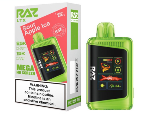RazLtx 5pk 5% 25k Sour Apple Ice Box (6972866502896)