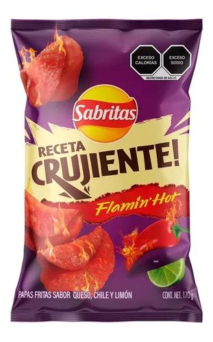 Sabritas 100g Receta Crujiente Flamin Hot Unit (7501011180499)