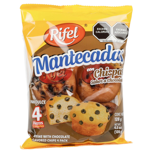 Rifel 1pk 6u/4.4oz Mantecadas Con Chispas Unit (7500326946165)