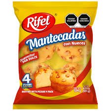 Rifel 1pk 6u/4.4oz Mantecadas Nueces Muffins Unit (7500326929250)