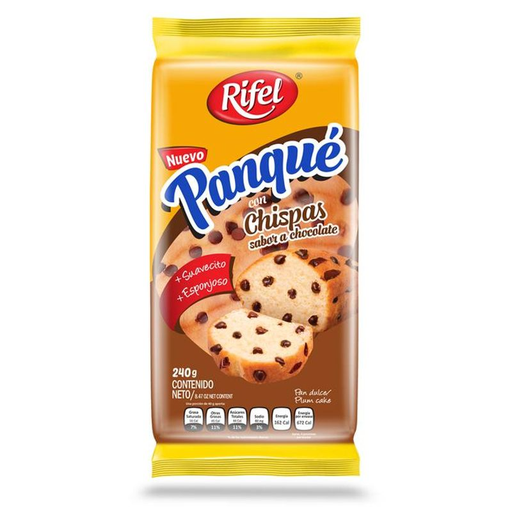 Rifel 1pk 4u/8.5oz Panque con chispas Unit (7500326946158)