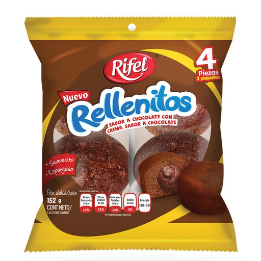 Rifel 1pk 6u/5.4oz Rellenitos Chocolate Unit (7500326929342)