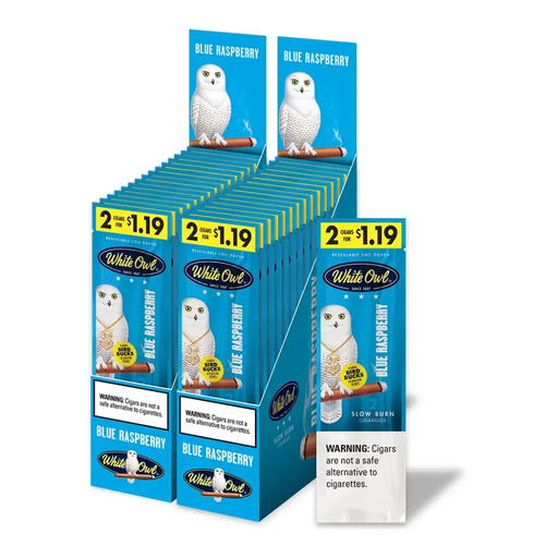 WHITE OWL 2 FOR $1.19 (Blue Raspberry) Box (031700237762)
