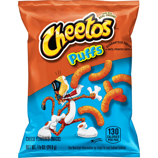 FRITOLAY 0.75 OZ CHEETOS PUFFS 44 CT Box (028400206495) Unit (028400002561)