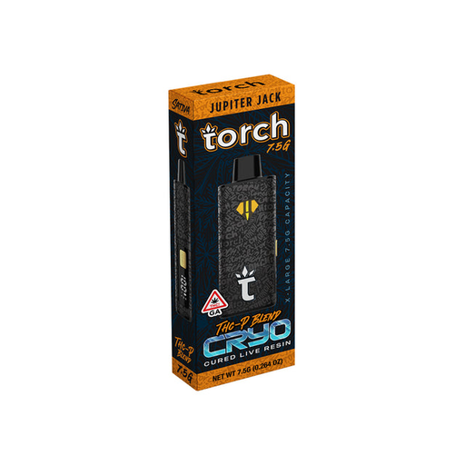 TORCH CRYO - THCA - CURED LIVE RESIN - 7.5G DISPOSABLE - 5CT DISPLAY JUPITER JACK (SATIVA) 