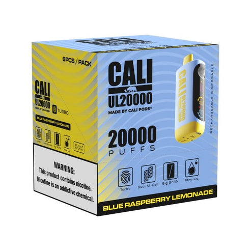 Cali UL20000 6pk Blue Raspberry Lemonade Box (716841049954)