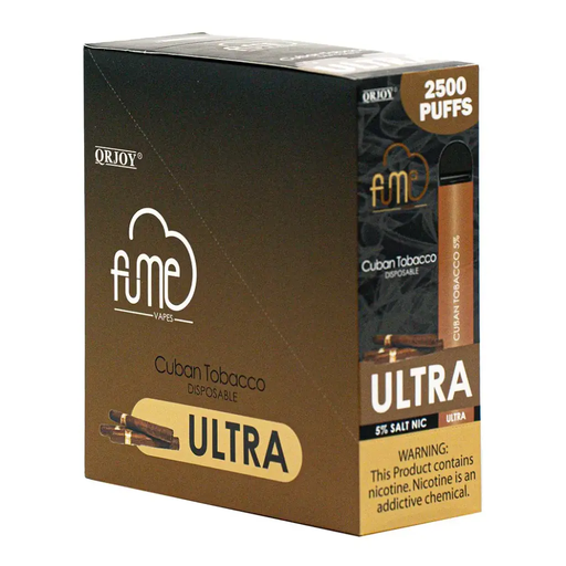 FumeUltra 10pk 5% 2.5k Cuban Tobacco Box (6974710145310)