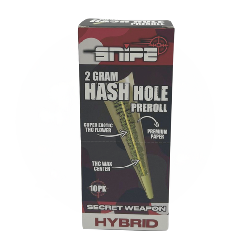 SNIPE 2G HASH HOLE PREROLLS(10PK) (Secret Weapon) Box (850067919865)
