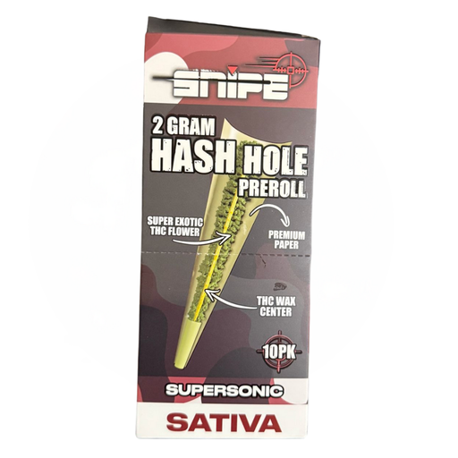 SNIPE 2G HASH HOLE PREROLLS(10PK) (Supersonic) Box (850067919841)