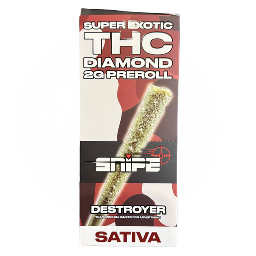 SNIPE DIAMOND COATED 2G PREROLL-10PK BOX (Destroyer) Box (850067919636)