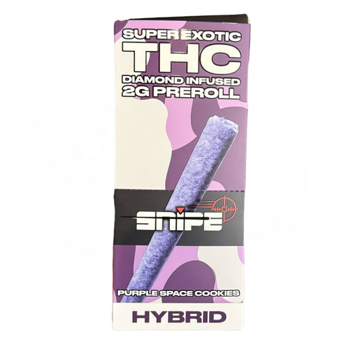 SNIPE PURPLE DIAMOND INFUSED 2G PREROLL-10PK BOX (Purple Space Cookies) Box (850067919940)