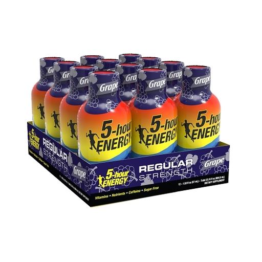 5 Hour Energy 12pk 1.93oz Grape Regular Strength Box (719410200121) Unit (719410200015) #/N
