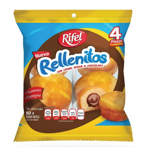 Rifel 1pk 6ct 5.4oz Rellenitos Vainilla Chocolate Unit (7500326929335)