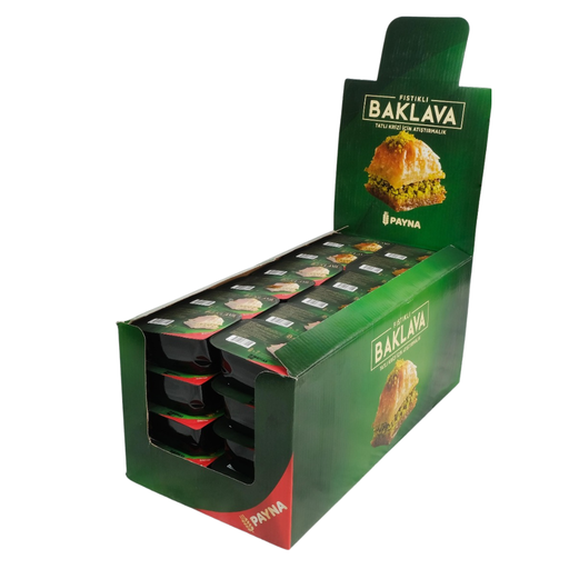 Baklava 48pk 32g 1.1oz Pistachio single serve Box (8684041686038) Unit (8684041686014)