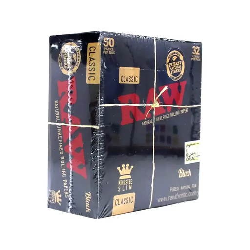 Raw Black Classic King Size Slim 50 Per Box (716165250326)