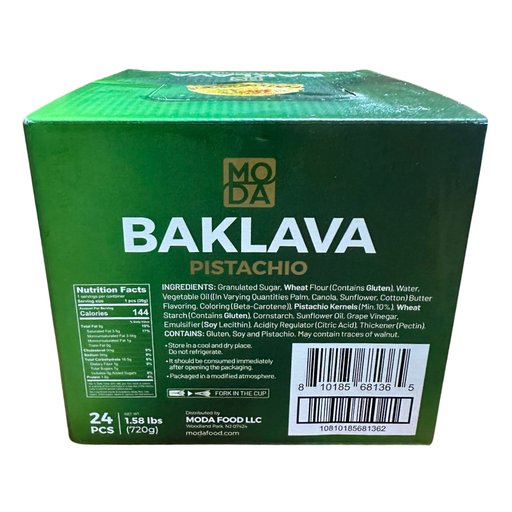Baklava 24pk 30g Pistachio Box (810185681365)