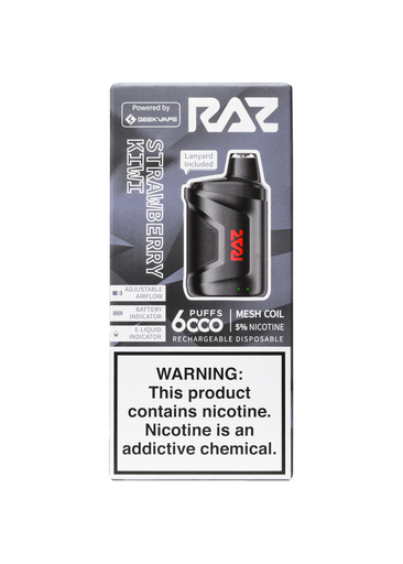 RazCa6000 10pk 5% 6k Strawberry Kiwi Box (6974622809768)