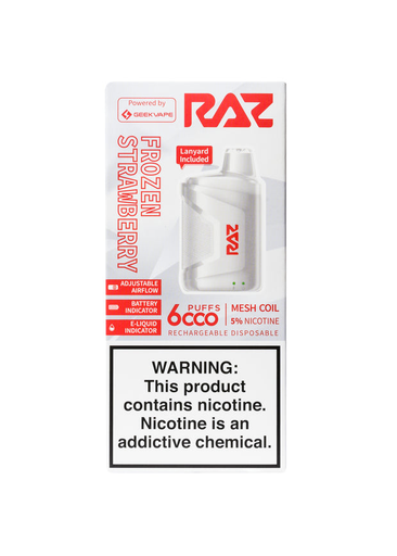 RazCa6000 10pk 5% 6k Frozen Strawberry Box (6974622809645)