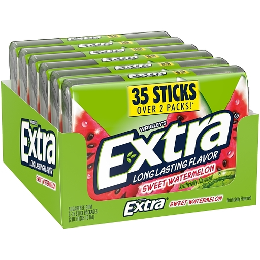 Extra Gum 6pk 35ct Watermelon Box (022000282187)