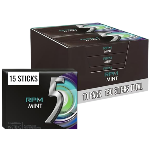 Five Gum 10pk 15ct Rpm Mint Box (022000014719)