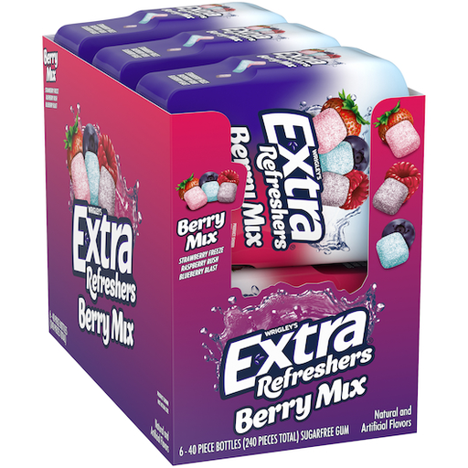 Extra Refreshers 6pk 40ct Berry Mix Box (022000282361) Unit (022000282354)