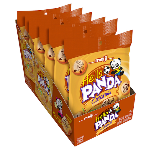 Hello Panda 6pk 2.2oz Caramel Creme Filled Bite Size Cookie Box () #/N