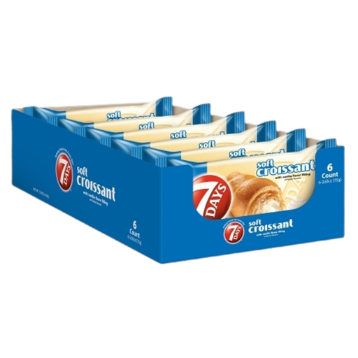 7 Days 6pk 2.65oz Single Serve Vanilla Croissant Tray Box () #/N