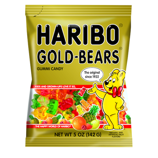 Haribo Gold Bears 1pk 5oz Gummi Candy Box (00042238302204) Unit (042238302211)