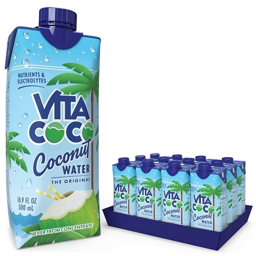 Vita Coco 12pk 16.9oz Coconut Water The Original Carton No Fron Concentrate Box (10898999011001) Unit (898999010007)