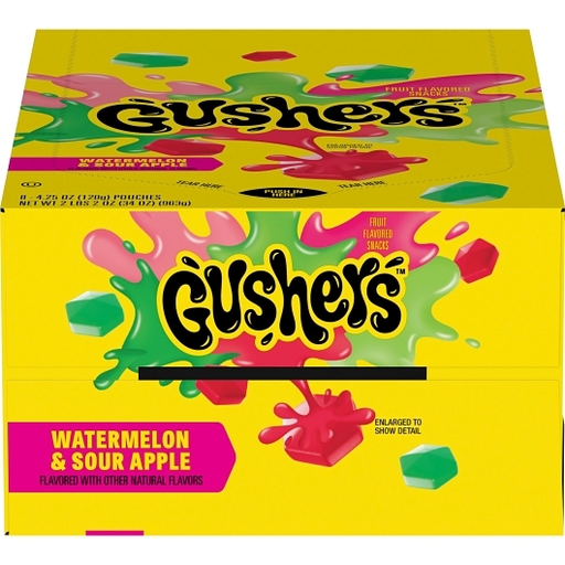 Gusher's 8pk 4.25oz Watermelon & Sour Apple Box (016000225398) Unit (016000226616)