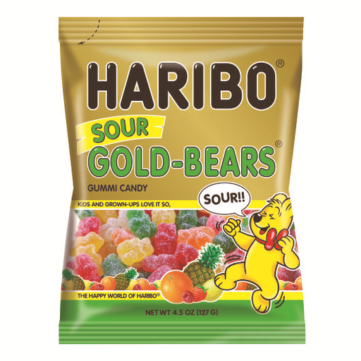 Haribo Gold Bears 1pk 5oz Sour Box (00042238312203) Unit (042238312210)