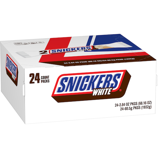 Snickers 24pk 2.84oz White Box (040000560487) Unit (040000560494)