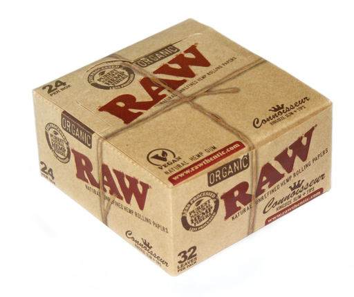 RAW CLASSIC CONNOISSEUR KS SLIM + TIPS 24 PER BOX - (716165174028) UNIT - (716165174011)