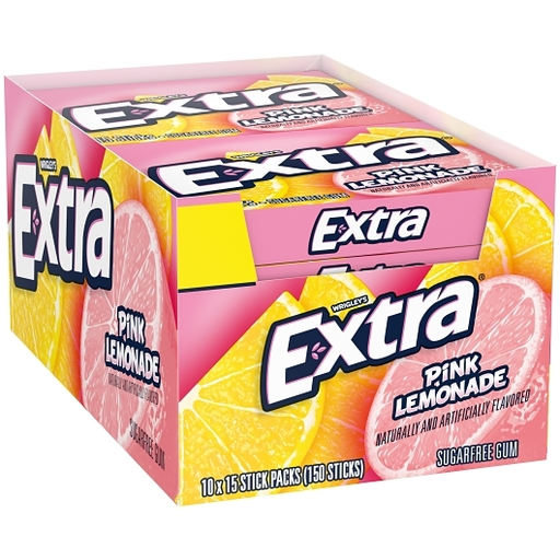 Extra Gum 10pk 15ct Pink Lemonade Box (022000292797) Unit (022000292780)