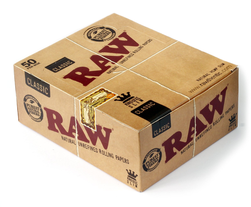 RAW CLASSIC KING SIZE SLIM 50 PER BOX - BOX - (716165177364) UNIT - (716165177357)