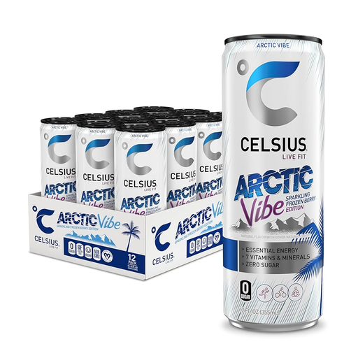 Celsius Sparkling 12pk 12oz Artic Vibe Frozen Berry Edition Box (889392021257)