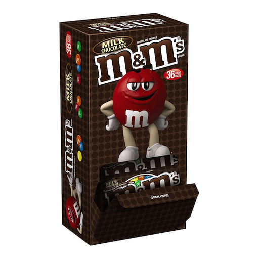 M&M's 36pk 1.69oz Milk Chocolate Box (040000499916) Unit (040000000310)