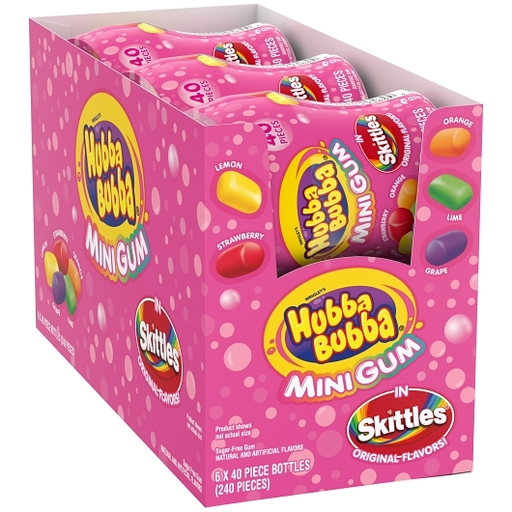 Hubba Bubba 6pk 40ct Mini Gum Original Box (022000295651) Unit (022000295644)