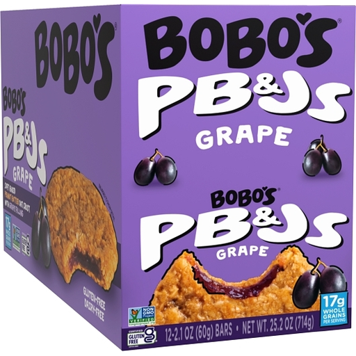 Bobo's Pb&J 12pk 2.1oz Grape Box () Unti (829262004744) #/N
