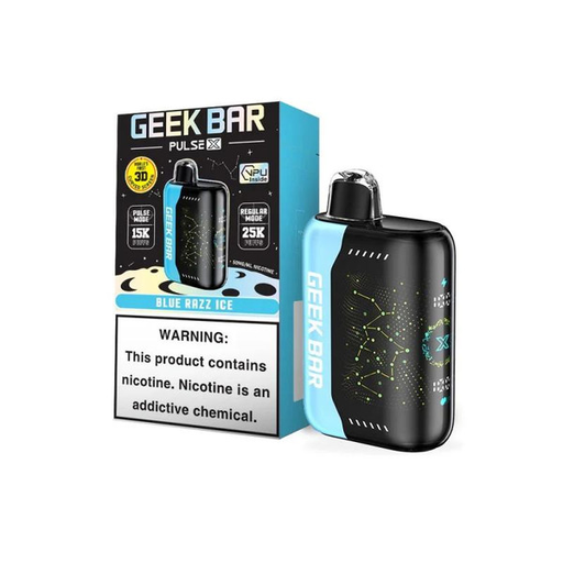 GeekBarPulseX 5pk 5% 25k Blue Razz Ice New Box (810125438417)