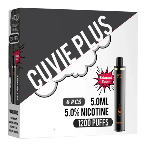 HqdCuvieplus 6pk 5% 1.2k Tobacco New Box (6923742019762)
