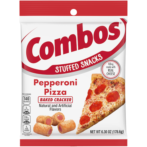 Combos 1pk 6.3oz Pepperoni Pizza Baked Cracker Unit (041419420089)