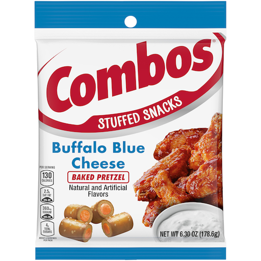 Combos 1pk 6.3oz Buffalo Blue Cheese Baked Pretzel Unit (041419420119)