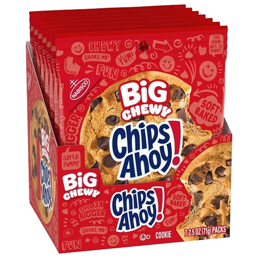 Chips Ahoy 7pk 2.5oz Big Chewy Original Box (044000080167) Unit (044000080174)