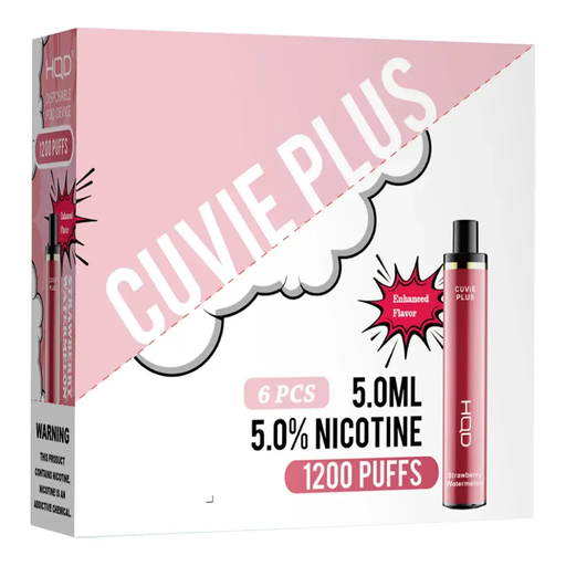 HqdCuvieplus 6pk 5% 1.2k Strawberry Watermelon Box (6973826700369) Unit (6973826700345)