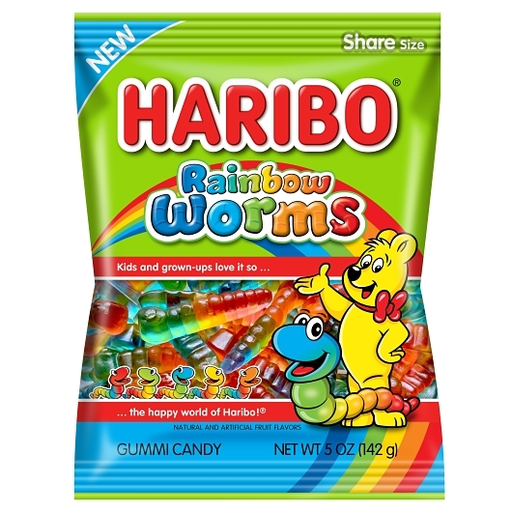 Haribo 1pk 5oz Rainbow Worms Box () Unit (042238724563)