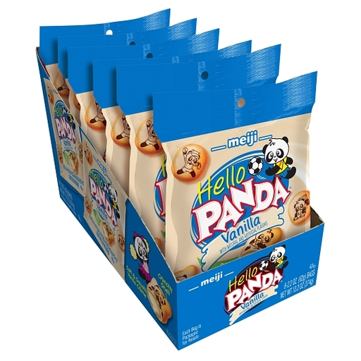 Hello Panda 6pk 2.2oz Vanilla Creme Filled Bite Size Cookie Box () Unit ()