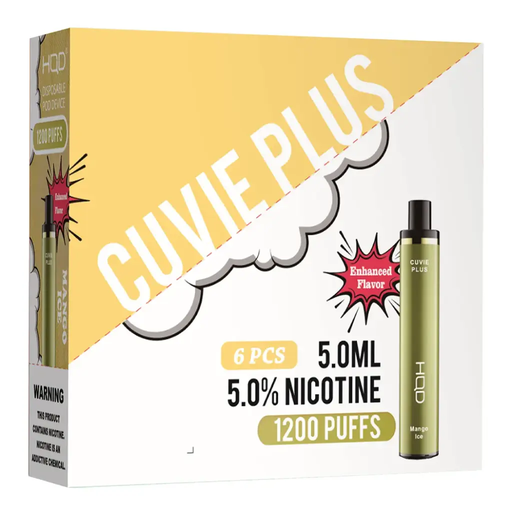 HqdCuvieplus 6pk 5% 1.2k Mango Ice Box (6971578997341) Unit (6971578994340)