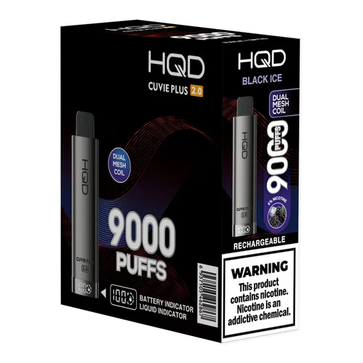 HqdCuviePlus 2.0 5pk 5% 9k Black Ice Box (6937105462867) Unit (6937105456118)